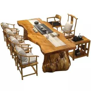 거실 통나무테이블 원목 좌식테이블 식당테이블 테이블 우드슬랩 접이식