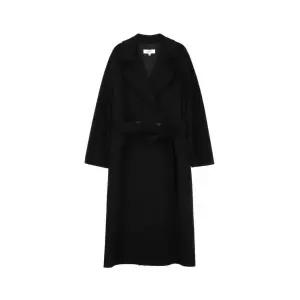 아떼 바네사브루노 여성 여자 우먼스 캐시미어100 블랙 밴드 스트랩 롱코트 아우터 4541276