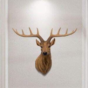 사슴뿔 벽걸이 벽면 화이트 사슴장식 북유럽 거실 헌팅트로 브론즈 사슴머리
