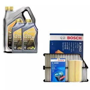 스포티지R 2.0 디젤 에스오일 세븐골드 C2/C3 5W30(8L) 보쉬 필터 엔진오일세트