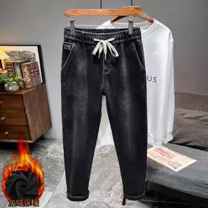 남성청바지 추동 데님 팬츠 와이드 캐주얼 코디 스몰 스트레이트 기모 배기 심쿵해외구매