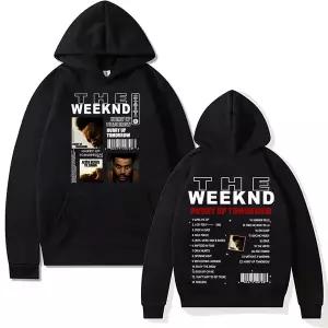 후드티 후드 맨투맨 티 풀오버 캐주얼 웨어 봄 가을 TheWeeknd-He Weeknd Hurry Up Tomorrow 새 앨범 프린