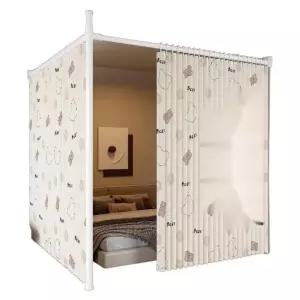 공간분리커튼 가림막 가리개커튼 다용도실 가리개 가벽 파티션 벽설치 커텐방 무타공