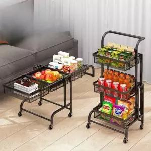 다층 주방 왜건 펜션 식당 미용 바구니 3단 이동식 조미료