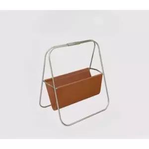 짐보관 스탠드 접이식 잡지꽂이 카페 가죽 보관대