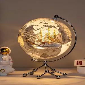 투명 지구본 무드등 서재 공부방 조명지구본