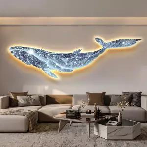 고래 거실 배경 장식 창의 모던 LED 럭셔리 액자