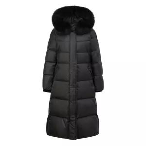 질스튜어트 뉴욕 여성 블랙 탈착카라 구스다운 패딩점퍼 (JSJU5D630BK)