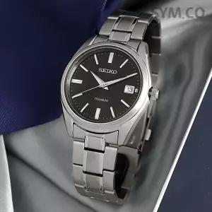 세이코 SUR375P1 사파이어 클래식 정장 아날로그 티타늄 남자 메탈 시계 d