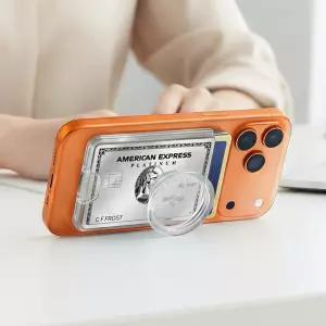 지피 맥세이프 3장 수납 투명 카드지갑 그립톡 클리어