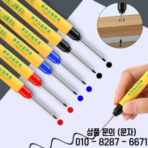 6개/대 33mm 레드/블루/블랙 긴 머리 마킹 펜 목공 장식 깊은 구멍 방수 다목적