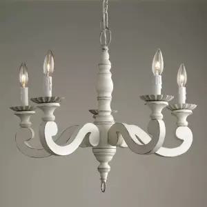 엔틱 샹들리에 6등 거실 조명 천장등 화이트 랜턴