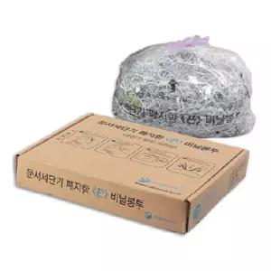 삼은 문서세단기 끈 비닐팩 중형 40L용 700x750mm 70매 10매x7롤봉지 세팩 세청소 세폐지함 분쇄기 파쇄기
