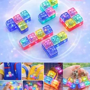 자광 딸깍이키링 LED4구 테트리스게임1p 판촉물 감성키링 반짝이키링 가방 키보드 클릭키링 열쇠고리