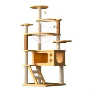 New World 캣타워 고양이 스크래쳐 안정적인 구조로 튼튼하고 견고함 다층 놀이터 링트리 등반 프레임 +