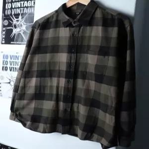 (XL-2XL)유니클로 셔츠 남방 체크 플란넬 그린 아메카지72
