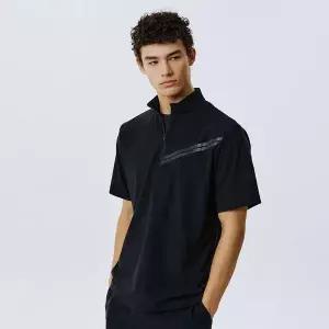 [스파이더]남성 트리코트 하프집업 아노락 티셔츠 SPJFCNRS201MBLK 710254