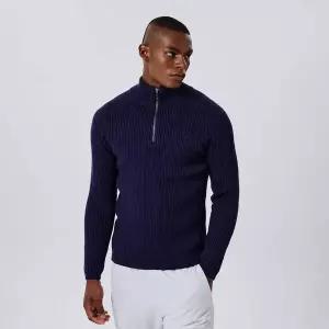 [스파이더]남성 울 블렌딩 하프집업 맨투맨 티셔츠 SPJWCNRL206MNVY 709973