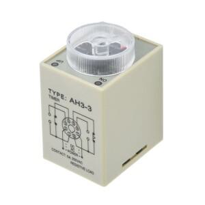 내구성  AH3-3 타임 릴레이 8핀 30초 지연 타이머 DC24V/AC220V 35mm DIN 레일 기계 장비 프로그래머블 컨