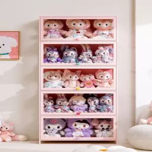 아크릴 장식장 공주풍 수납장 보관함 진열대 선반 핑크