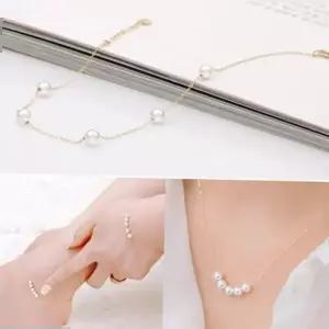 14K 골드 스와로브스키 진주 제작 팔찌 발찌 목걸이