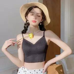 ING 비바데이 넓은등짝주름크롭끈나시