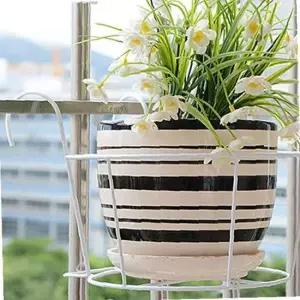 원형 철재 화분걸이 화이트/인테리어화분걸이