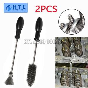 포드 파워 스트로크 7.3L 6.0L 1994- Caterpiar 3126 C7 C9 용 2pcs 인젝터 슬리브 컵 보어 시트 청소 브러