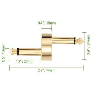 Rowin 기타 페달 커넥터 커플러 스트레이트 타입 4 Pcs TS 구리 수 효과