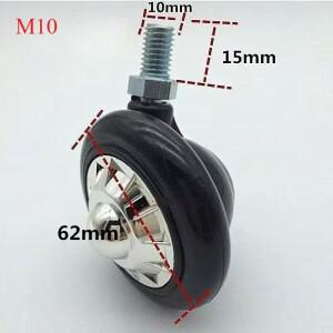 이발소 의자 스툴용 그립 링 M8 M10 나사형 스템이  아연 플라스틱 볼 캐스터 휠 5개