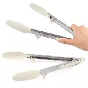 실리콘 주방 집게 아이보리 위생 미끄럼방지 요리 WFJES1J