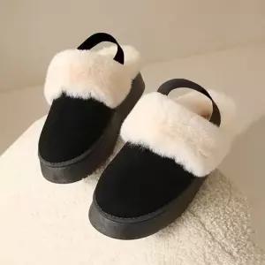 따뜻한 털 슬리퍼 실내 뮬 여성 기모 슬리퍼 밴딩슬리퍼 통굽슬리퍼 키높이슬리퍼