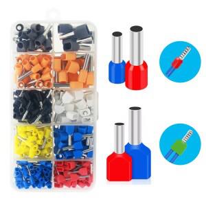 VE 관형 압착 단자, 박스형 튜브 유형 빠른 배선 케이블 와이어 커넥터 절연 핀 키트