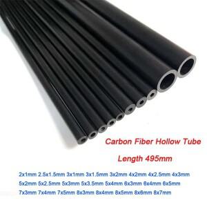 2-5개 탄소 섬유 튜브 외경 2mm~8mm 고품질 중공 원형 카본 파이프 연RC 모델 비행기 DIY 쿼드콥터용