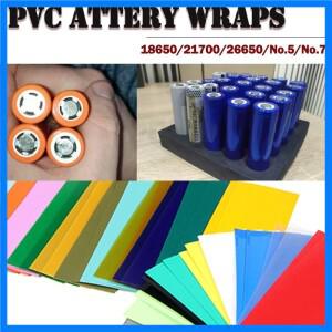 18650/21700/26650/No.5/No.7 사전 절단된 배터리 절연 필름 보호 케이스 수축 가능 랩 PVC 열수축 튜브