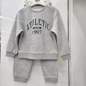 [셀러허브 1]SFIT 에스핏 HC29 크루넥 조거세트(MGR) 주니어 쭈리기모 크루넥 조거 상하세트 멜란지그레이