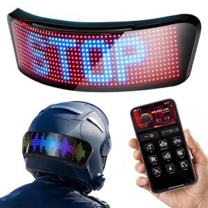 2025 바이크 오토바이 헬멧 경고등 야간 라이딩 DIY 디스플레이 프로그래밍 가능 자전거 후미등 LED 스크린