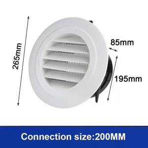 1개 외벽 통풍구 플라스틱 원형 배기구 그릴 덕트