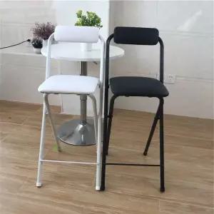 철제 접이식 바의자 블랙 높이 홈바 스탠딩 화이트