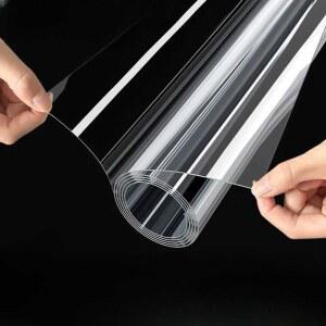 접착식 투명 테이블 조리대 4개 방수 서빙 투명테이블매트 플레이스 완전 수납 투명한 흡입