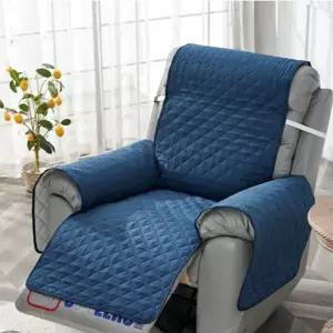 리클라이너 소파 커버 팔걸이형 퀼팅 방수 1인용 소파 커버 안감 덮개 패드 의자 안마