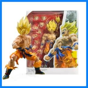 드래곤 볼 Z 손오공 SSJ 전투 손상 전설적인 슈퍼 사이어인 액션 피겨 모델 장난감 공동 움직일 수있는 인