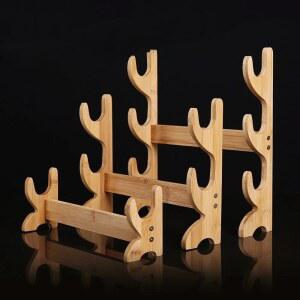 카타나 스탠드 지지대 거치대 나무 보관 디스플레이 실제 사무라이 세이버 장식