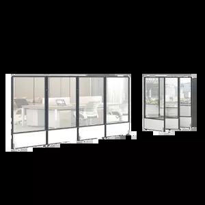 사무실 투명 파티션 접이식 칸막이 아크릴 공간분리 이동식 간이벽 사생활보호