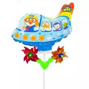 캐릭터바람개비풍선 023IZS52 뽀로로비행기 행사 기념일장식 파