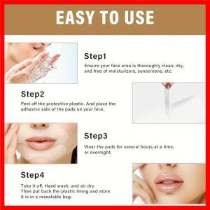 2Pcs 의료 등급 실리콘 립 패치 재사용 가능한 주름 관리 투명 스티커 안전하고 가벼운 얼굴 리프팅 도구