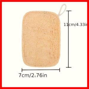 천연 수세미 엑스폴리에이팅 스폰지 6개 - 샤워 및 목욕용 부드러운 바디 스크러버 대나무 섬유 청소 패드