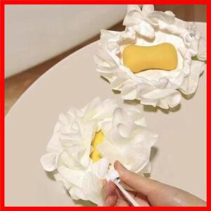 비누 주머니 목욕 스펀지 2 in 1 바디 스펀지 비누 주머니 포함 다기능 욕실 액세서리 피부 관리 일상 사용