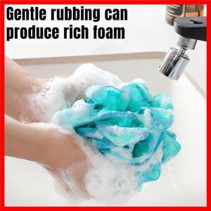 2개입 각질 제거 목욕 스펀지 세트 목욕 루파 샤워 스펀지 부드러운 메쉬 목욕 스펀지 볼 여성 및 남성용