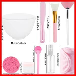 15개입 얼굴 피부 관리 세트 뷰티 도구 마스크 믹싱 볼 실리콘 페이셜 마스크 브러쉬 압축 페이셜 스펀지